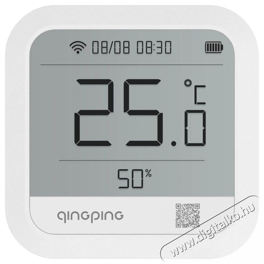 QINGPING  Temperature & RH Monitor Pro S Wi-Fi H&aacute;ztart&aacute;s / Otthon / K&uuml;lt&eacute;r - Lak&aacute;sfelszerel&eacute;s - Hőm&eacute;rő / barom&eacute;ter - 519610