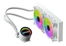 Raidmax INFINITA LS240 240mm ARGB feh&eacute;r v&iacute;zhűt&eacute;ses processzor hűtő Iroda &eacute;s sz&aacute;m&iacute;t&aacute;stechnika - Sz&aacute;m&iacute;t&oacute;g&eacute;p tartoz&eacute;k - Ventil&aacute;tor - 507384