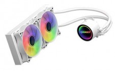 Raidmax INFINITA LS240 240mm ARGB feh&eacute;r v&iacute;zhűt&eacute;ses processzor hűtő Iroda &eacute;s sz&aacute;m&iacute;t&aacute;stechnika - Sz&aacute;m&iacute;t&oacute;g&eacute;p tartoz&eacute;k - Ventil&aacute;tor - 507384