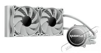 Raidmax INFINITA LS240 240mm ARGB feh&eacute;r v&iacute;zhűt&eacute;ses processzor hűtő Iroda &eacute;s sz&aacute;m&iacute;t&aacute;stechnika - Sz&aacute;m&iacute;t&oacute;g&eacute;p tartoz&eacute;k - Ventil&aacute;tor - 507384