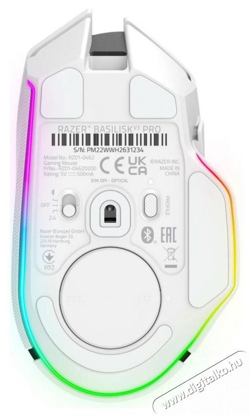 Razer Basilisk V3 Pro gamer eg&eacute;r (RZ01-04620200-R3G1) - Feh&eacute;r Iroda &eacute;s sz&aacute;m&iacute;t&aacute;stechnika - Eg&eacute;r - Vezet&eacute;k n&eacute;lk&uuml;li eg&eacute;r - 467512