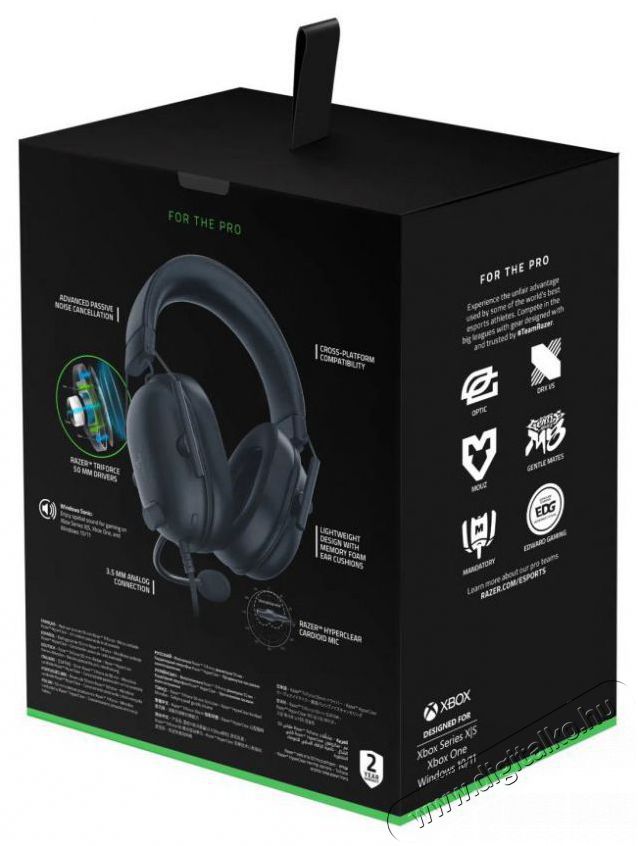 Razer BlackShark V2 X (Xbox Licensed) - Black (RZ04-03240900-R3M1) Audio-Video / Hifi / Multim&eacute;dia - F&uuml;l &eacute;s Fejhallgat&oacute;k - Fejhallgat&oacute; mikrofonnal / headset - 530319