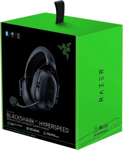 Razer Blackshark V2 HyperSpeed Wireless Gaming Headset, fekete [RZ04-04960100-R3M1 Audio-Video / Hifi / Multim&eacute;dia - F&uuml;l &eacute;s Fejhallgat&oacute;k - Fejhallgat&oacute; mikrofonnal / headset - 540538