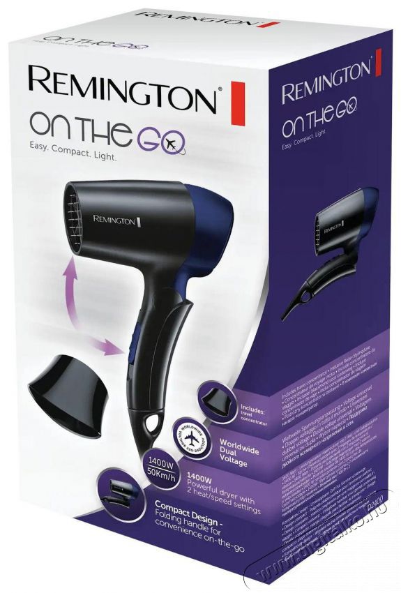 Remington D2400 E51 Travel Dryer 1400 Sz&eacute;ps&eacute;g&aacute;pol&aacute;s / Eg&eacute;szs&eacute;g - Haj&aacute;pol&aacute;s - Hajsz&aacute;r&iacute;t&oacute; - 506634