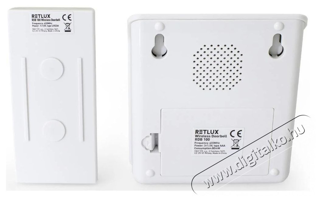 Retlux RDB 100 csengő 3AAA+elemes gomb H&aacute;ztart&aacute;s / Otthon / K&uuml;lt&eacute;r - Lak&aacute;sfelszerel&eacute;s - Csengő - 495794