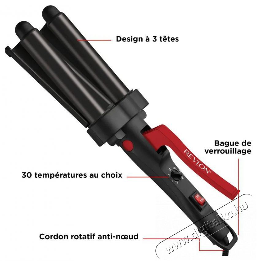 Revlon RVIR3056UKE Wave Master Sz&eacute;ps&eacute;g&aacute;pol&aacute;s / Eg&eacute;szs&eacute;g - Haj&aacute;pol&aacute;s - Hajvasal&oacute; / egyenes&iacute;tő - 510648