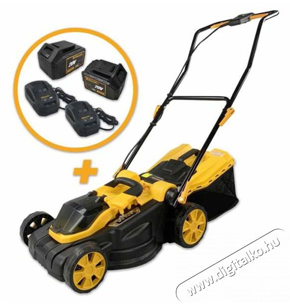 RIWALL Ralm 3820 SET 20V sz&eacute;nkefe n&eacute;lk&uuml;li akkumul&aacute;toros fűny&iacute;r&oacute; H&aacute;ztart&aacute;s / Otthon / K&uuml;lt&eacute;r - K&uuml;lt&eacute;r / kerti term&eacute;k / grill - Fűny&iacute;r&oacute; / gyeplaz&iacute;t&oacute; - 416042