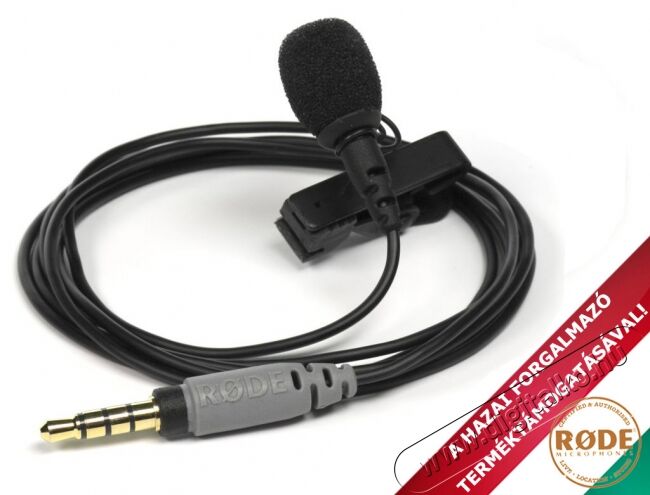 Rode SmartLav+ csiptetős mikrofon Fot&oacute;-Vide&oacute; kieg&eacute;sz&iacute;tők - Mikrofon - Cs&iacute;ptetős, fej &eacute;s kitűző mikrofon - 281032