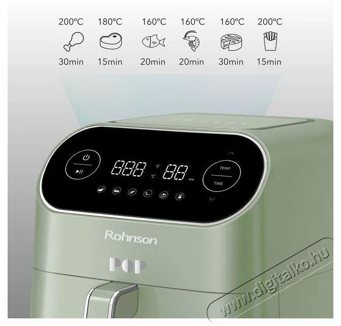 Rohnson R-2859G Green 7 l Konyhai term&eacute;kek - Konyhai kisg&eacute;p (s&uuml;t&eacute;s / főz&eacute;s / hűt&eacute;s / &eacute;telk&eacute;sz&iacute;t&eacute;s) - Olajs&uuml;tő - 504860