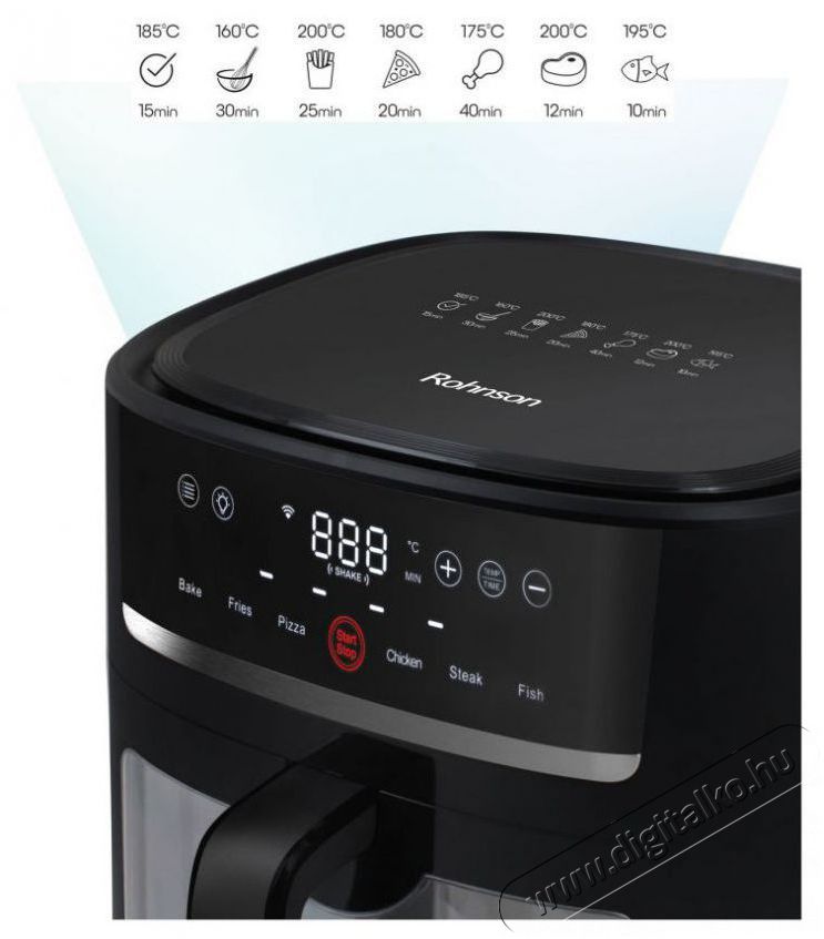 Rohnson R-2834 SmartChef XL Wi-Fi Konyhai term&eacute;kek - Konyhai kisg&eacute;p (s&uuml;t&eacute;s / főz&eacute;s / hűt&eacute;s / &eacute;telk&eacute;sz&iacute;t&eacute;s) - L&eacute;gkever&eacute;ses főzőg&eacute;p / elektromos kukta / multifunkci&oacute;s s&uuml;tő - 504840