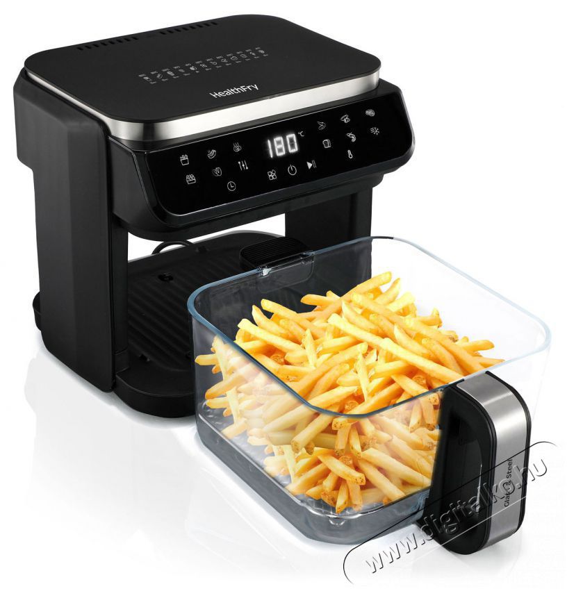 Rohnson R-2890 Glass & Steel HealthFry &ndash; 5,5 l Konyhai term&eacute;kek - Konyhai kisg&eacute;p (s&uuml;t&eacute;s / főz&eacute;s / hűt&eacute;s / &eacute;telk&eacute;sz&iacute;t&eacute;s) - L&eacute;gkever&eacute;ses főzőg&eacute;p / elektromos kukta / multifunkci&oacute;s s&uuml;tő - 521266