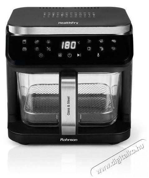 Rohnson R-2890 Glass & Steel HealthFry &ndash; 5,5 l Konyhai term&eacute;kek - Konyhai kisg&eacute;p (s&uuml;t&eacute;s / főz&eacute;s / hűt&eacute;s / &eacute;telk&eacute;sz&iacute;t&eacute;s) - L&eacute;gkever&eacute;ses főzőg&eacute;p / elektromos kukta / multifunkci&oacute;s s&uuml;tő - 521266