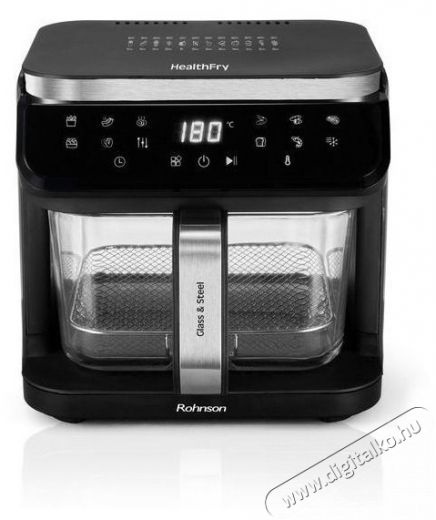 Rohnson R-2890 Glass & Steel HealthFry &ndash; 5,5 l Konyhai term&eacute;kek - Konyhai kisg&eacute;p (s&uuml;t&eacute;s / főz&eacute;s / hűt&eacute;s / &eacute;telk&eacute;sz&iacute;t&eacute;s) - L&eacute;gkever&eacute;ses főzőg&eacute;p / elektromos kukta / multifunkci&oacute;s s&uuml;tő - 521266