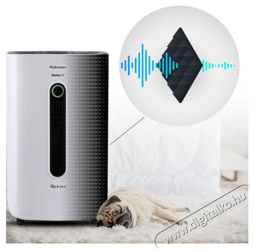 Rohnson R-9920 Genius 20 Wi-Fi ION & UV-C P&aacute;ramentes&iacute;tő Sz&eacute;ps&eacute;g&aacute;pol&aacute;s / Eg&eacute;szs&eacute;g - L&eacute;gtiszt&iacute;t&oacute; / p&aacute;r&aacute;s&iacute;t&oacute; / p&aacute;r&aacute;tlan&iacute;t&oacute; - P&aacute;ramentes&iacute;tő - 525832