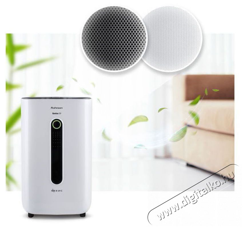 Rohnson R-9920 Genius 20 Wi-Fi ION & UV-C P&aacute;ramentes&iacute;tő Sz&eacute;ps&eacute;g&aacute;pol&aacute;s / Eg&eacute;szs&eacute;g - L&eacute;gtiszt&iacute;t&oacute; / p&aacute;r&aacute;s&iacute;t&oacute; / p&aacute;r&aacute;tlan&iacute;t&oacute; - P&aacute;ramentes&iacute;tő - 525832