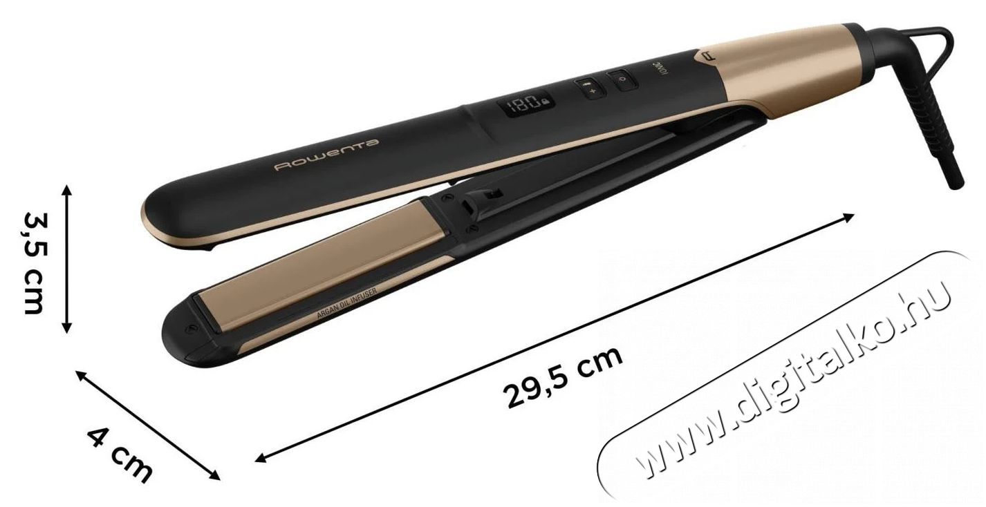 Rowenta SF4630F0 Liss&Curl Argan oil Hajform&aacute;z&oacute;, ker&aacute;mia bevonat, Fekete/Arany Sz&eacute;ps&eacute;g&aacute;pol&aacute;s / Eg&eacute;szs&eacute;g - Haj&aacute;pol&aacute;s - Hajvasal&oacute; / egyenes&iacute;tő - 495772