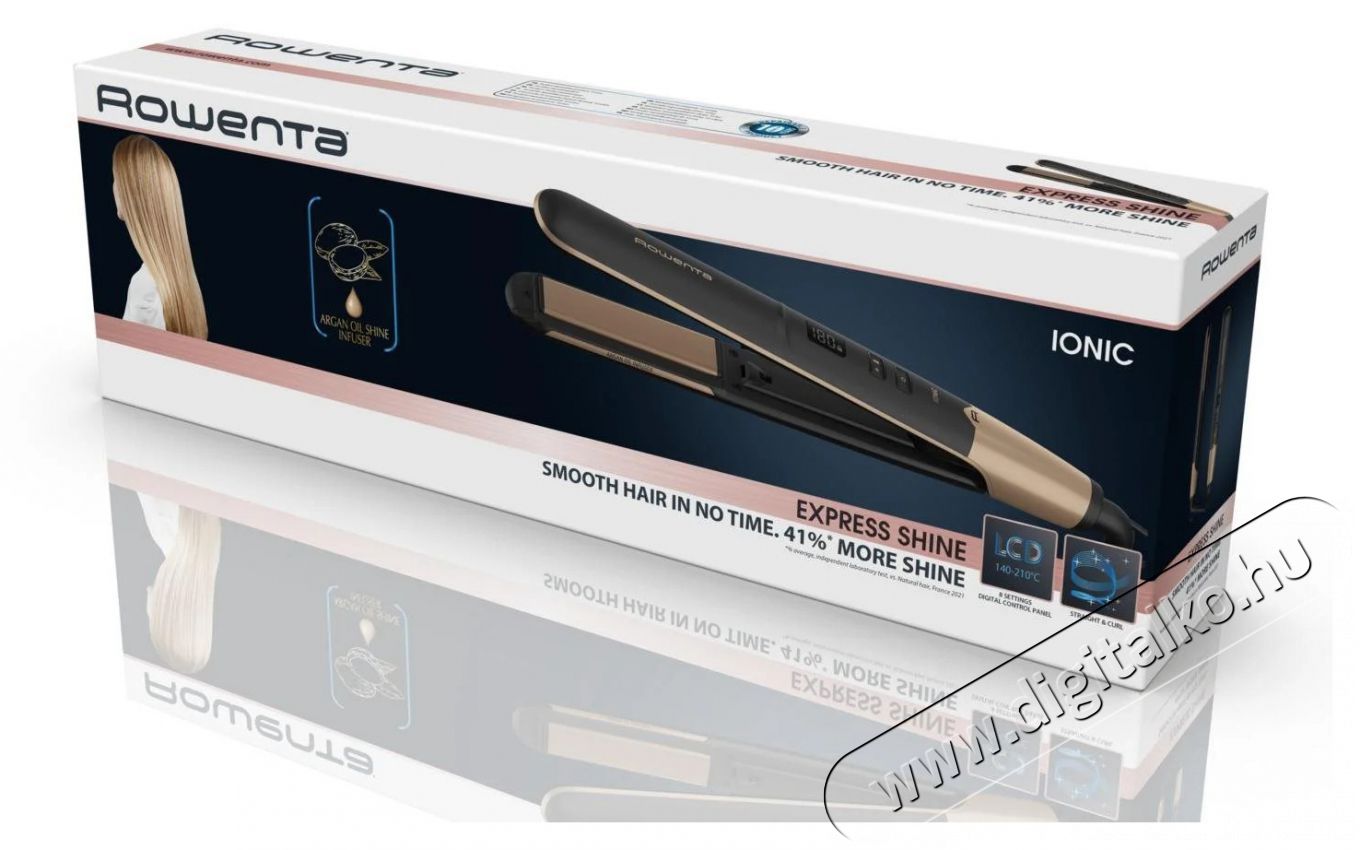 Rowenta SF4630F0 Liss&Curl Argan oil Hajform&aacute;z&oacute;, ker&aacute;mia bevonat, Fekete/Arany Sz&eacute;ps&eacute;g&aacute;pol&aacute;s / Eg&eacute;szs&eacute;g - Haj&aacute;pol&aacute;s - Hajvasal&oacute; / egyenes&iacute;tő - 495772