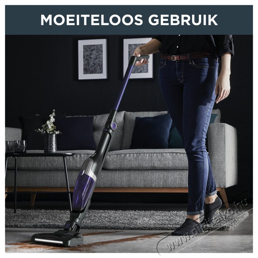 Rowenta RH1238WO X-Trem Compact 2 az 1 -ben Allergy vezet&eacute;k n&eacute;lk&uuml;li porsz&iacute;v&oacute;, 145W, Flex technol&oacute;gia k&eacute;t poz&iacute;ci&oacute;ban, 40 perc auton&oacute;mia, 4 &oacute;ra t&ouml;lt&eacute;si idő, LED megvil&aacute;g&iacute;t&aacute;s&uacute; sz&iacute;v&oacute;fej, 0.4 l portart&aacute;ly, Lila/Fekete H&aacute;ztart&aacute;s / Otthon / K&uuml;lt&eacute;r - Porsz&iacute;v&oacute; / takar&iacute;t&oacute;g&eacute;p - K&eacute;zi / &aacute;ll&oacute; porsz&iacute;v&oacute; - 495952