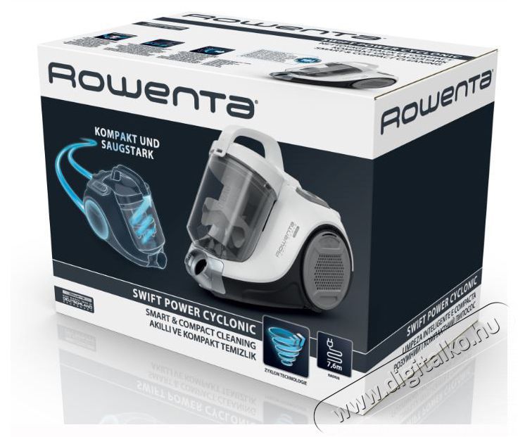 Rowenta RO2957EA Swift Power Cyclonic Animal Care feh&eacute;r porzs&aacute;k n&eacute;lk&uuml;li porsz&iacute;v&oacute; H&aacute;ztart&aacute;s / Otthon / K&uuml;lt&eacute;r - Porsz&iacute;v&oacute; / takar&iacute;t&oacute;g&eacute;p - Porzs&aacute;k n&eacute;lk&uuml;li porsz&iacute;v&oacute; - 384610