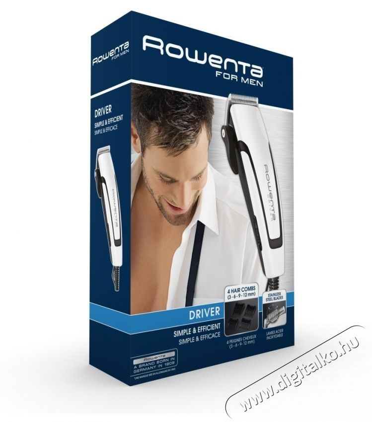 Rowenta Driver TN1601F1, 4 f&eacute;sű, 3 prec&iacute;zi&oacute;s mikrobe&aacute;ll&iacute;t&aacute;s, fekete/feh&eacute;r Sz&eacute;ps&eacute;g&aacute;pol&aacute;s / Eg&eacute;szs&eacute;g - Haj&aacute;pol&aacute;s - Haj / szak&aacute;ll v&aacute;g&oacute;, ny&iacute;r&oacute; - 537240