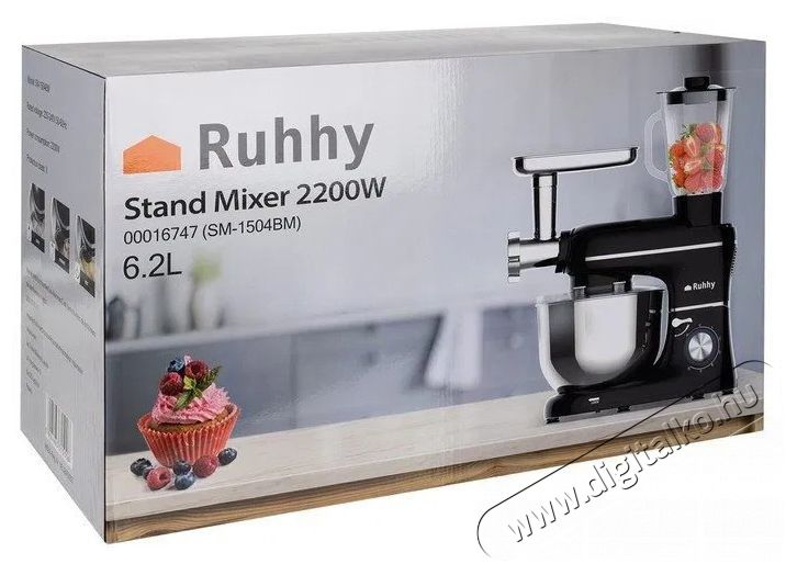 Ruhhy 16747 Konyhai robotg&eacute;p h&uacute;sdar&aacute;l&oacute;val, fekete Konyhai term&eacute;kek - Konyhai kisg&eacute;p (elők&eacute;sz&iacute;t&eacute;s / feldolgoz&aacute;s) - Konyhai robotg&eacute;p - 511363