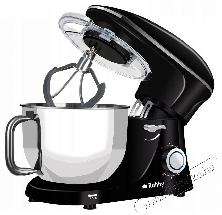 Ruhhy 16745 Konyhai robotg&eacute;p, 6,2 l, 2200 W, fekete Konyhai robotg&eacute;p Konyhai term&eacute;kek - Konyhai kisg&eacute;p (elők&eacute;sz&iacute;t&eacute;s / feldolgoz&aacute;s) - Konyhai robotg&eacute;p - 525899