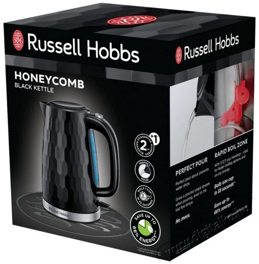 Russell Hobbs 26051-70/RH Honeycomb v&iacute;zforral&oacute; - fekete  Konyhai term&eacute;kek - V&iacute;zforral&oacute; / teafőző - 369766
