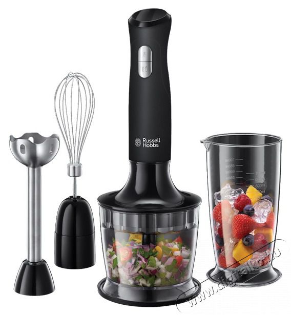 Russell Hobbs 24702-56/RH Matte Black fekete 3 az 1-ben botmixer Konyhai term&eacute;kek - Konyhai kisg&eacute;p (elők&eacute;sz&iacute;t&eacute;s / feldolgoz&aacute;s) - Botmixer - 366728