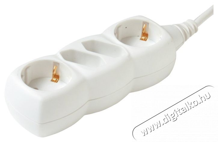 SAL Somogyi NV 14-3/WH/1,5 4 aljzat (2euro+2 f&ouml;ldelt) 3 m&eacute;ter 1,5mm2 feh&eacute;r eloszt&oacute; Tv kieg&eacute;sz&iacute;tők - K&aacute;bel / csatlakoz&oacute; - Csatlakoz&oacute; / eloszt&oacute; / &aacute;talak&iacute;t&oacute; - 427431