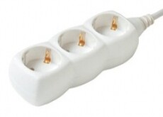 SAL Somogyi NV03WH 3-AS 1,5M hálózati elosztó - fehér Háztartás / Otthon / Kültér - Világítás / elektromosság - Hálózati elosztó / hosszabbító / adapter - 306371