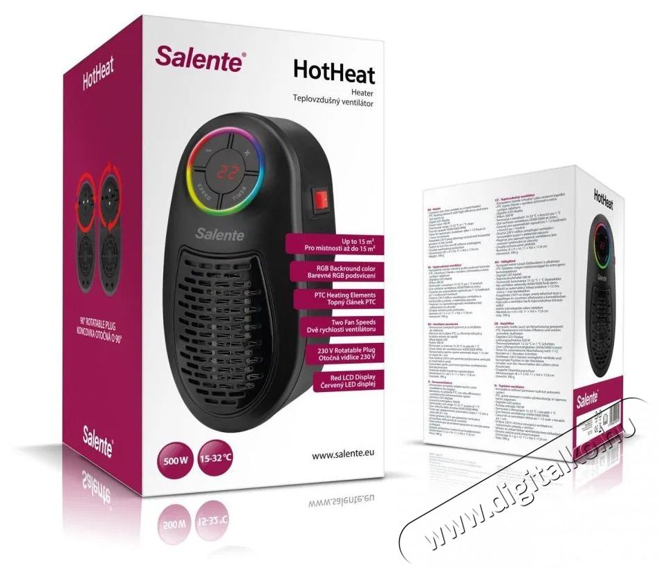Salente HotHeat black H&aacute;ztart&aacute;s / Otthon / K&uuml;lt&eacute;r - Fűt&eacute;s - Fűtőventil&aacute;toros hősug&aacute;rz&oacute; - 529986