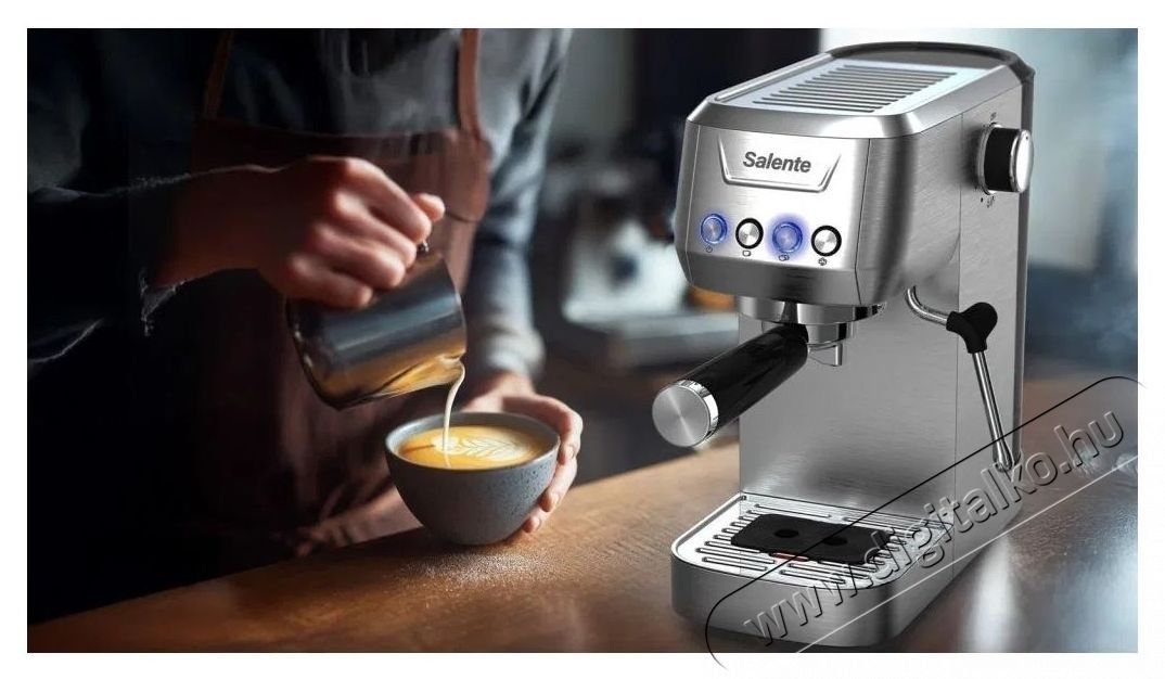 Salente Coffio karos k&aacute;v&eacute;főző- fekete-antracit Konyhai term&eacute;kek - K&aacute;v&eacute;főző / k&aacute;v&eacute;&ouml;rlő / kieg&eacute;sz&iacute;tő - Pressz&oacute; k&aacute;v&eacute;főző - 532860