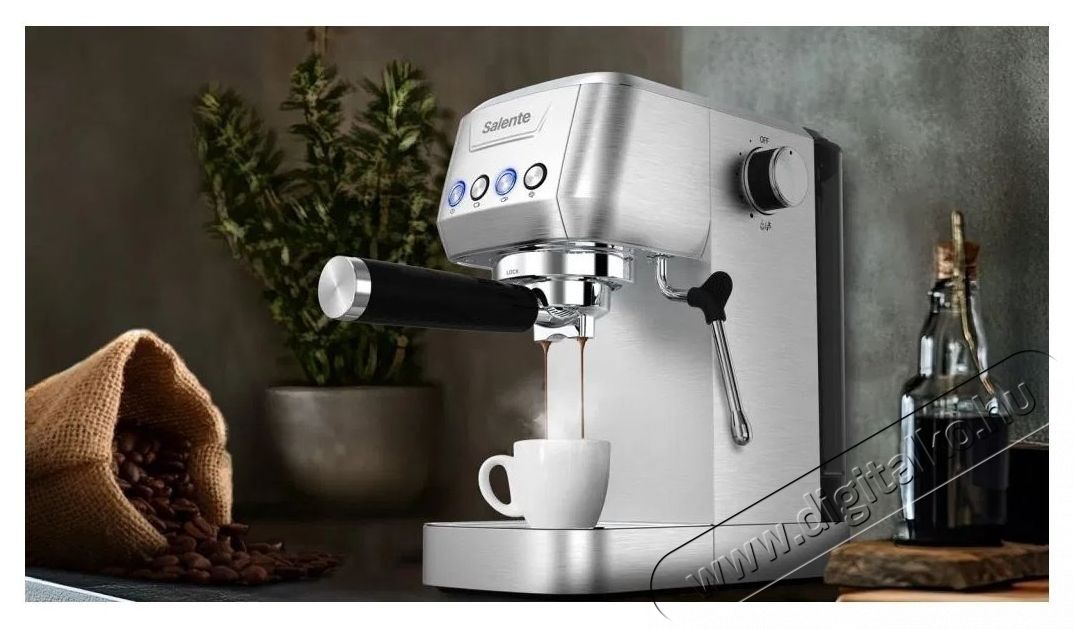 Salente Coffio karos k&aacute;v&eacute;főző- fekete-antracit Konyhai term&eacute;kek - K&aacute;v&eacute;főző / k&aacute;v&eacute;&ouml;rlő / kieg&eacute;sz&iacute;tő - Pressz&oacute; k&aacute;v&eacute;főző - 532860