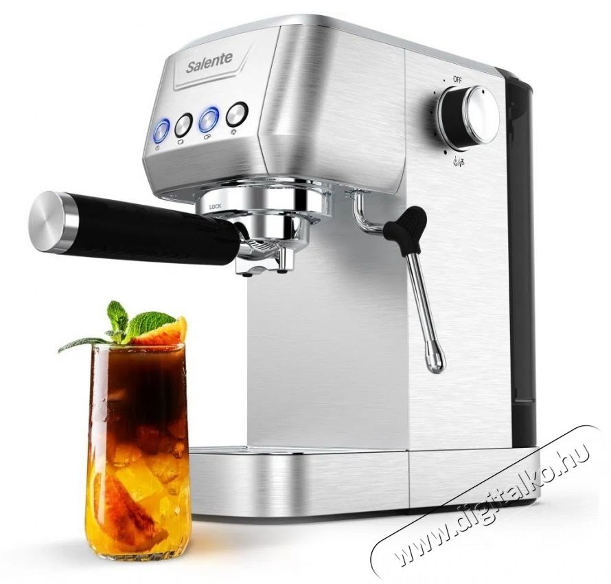 Salente Coffio karos k&aacute;v&eacute;főző- fekete-antracit Konyhai term&eacute;kek - K&aacute;v&eacute;főző / k&aacute;v&eacute;&ouml;rlő / kieg&eacute;sz&iacute;tő - Pressz&oacute; k&aacute;v&eacute;főző - 532860