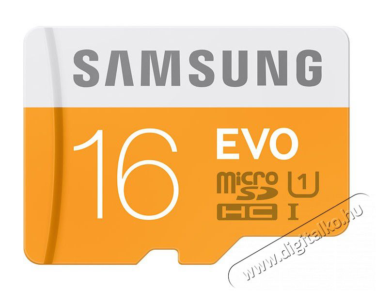 SAMSUNG microSD 16GB EVO UHS-1 MB-MP16DC/EU Mem&oacute;ria k&aacute;rtya / Pendrive - MicroSD / MicroSDHC k&aacute;rtya - 302647