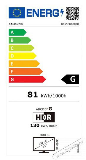 SAMSUNG 55 UE55CU8002KXXH 4K UHD Smart LED TV Telev&iacute;zi&oacute;k - LED telev&iacute;zi&oacute; - UHD 4K felbont&aacute;s&uacute; - 466191