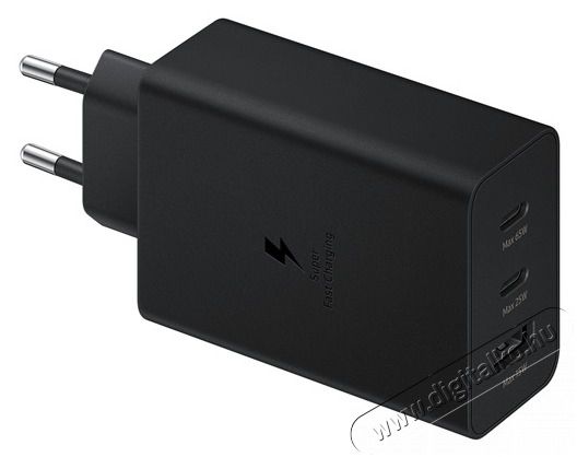 SAMSUNG EP-T6530NBEGEU 65W PD 2xUSB C/USB A fekete h&aacute;l&oacute;zati gyorst&ouml;ltő adapter Mobil / Kommunik&aacute;ci&oacute; / Smart - Mobiltelefon kieg&eacute;sz&iacute;tő / tok - H&aacute;l&oacute;zati-, aut&oacute;s t&ouml;ltő - 477261