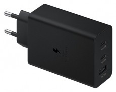 SAMSUNG EP-T6530NBEGEU 65W PD 2xUSB C/USB A fekete h&aacute;l&oacute;zati gyorst&ouml;ltő adapter Mobil / Kommunik&aacute;ci&oacute; / Smart - Mobiltelefon kieg&eacute;sz&iacute;tő / tok - H&aacute;l&oacute;zati-, aut&oacute;s t&ouml;ltő - 477261
