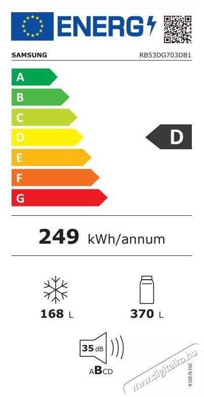 SAMSUNG RB53DG703DB1EO Alulfagyaszt&oacute;s hűtőszekr&eacute;ny, SmartThings, 538 L, No Frost, D energiaoszt&aacute;ly, Fekete grafit Konyhai term&eacute;kek - Hűtő, fagyaszt&oacute; (szabadon&aacute;ll&oacute;) - Alulfagyaszt&oacute;s kombin&aacute;lt hűtő - 495764