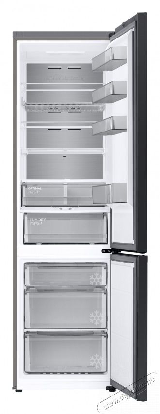 SAMSUNG RB38C7B6DB1/EF kombin&aacute;lt bespoke hűtőszekr&eacute;ny, D energiaoszt&aacute;ly, 390 L, M: 203 cm, NoFrost, LED l&aacute;mpa, WiFi Fekete Konyhai term&eacute;kek - Hűtő, fagyaszt&oacute; (szabadon&aacute;ll&oacute;) - Alulfagyaszt&oacute;s kombin&aacute;lt hűtő - 499569
