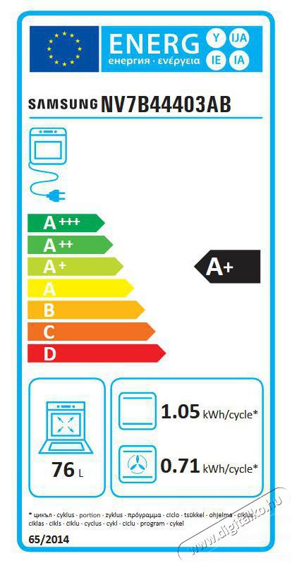 SAMSUNG NV7B44403AB/U3 S&Uuml;TŐ BE&Eacute;P&Iacute;THETŐ ELEKTROMOS Konyhai term&eacute;kek - S&uuml;tő-főzőlap, tűzhely (be&eacute;p&iacute;thető) - S&uuml;tő (be&eacute;p&iacute;thető) - 502827