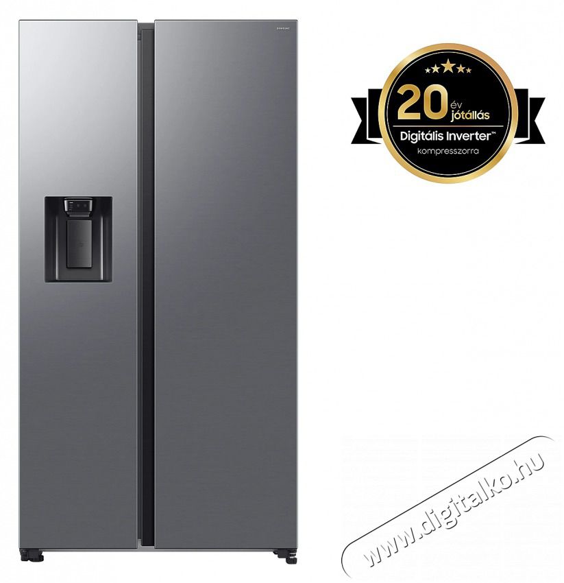SAMSUNG RS70F64KETEO Side-by-Side hűtőszekr&eacute;ny AI Energia &uuml;zemm&oacute;ddal 640 L, matt met&aacute;l Konyhai term&eacute;kek - Hűtő, fagyaszt&oacute; (szabadon&aacute;ll&oacute;) - Amerikai t&iacute;pus&uacute; Side By Side hűtő - 505309