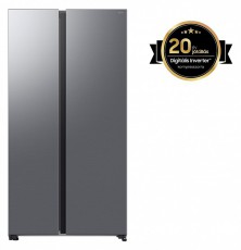 SAMSUNG RS70F65QETEO Side-by-Side hűtőszekr&eacute;ny AI Energia &uuml;zemm&oacute;ddal 659 L, matt met&aacute;l Konyhai term&eacute;kek - Hűtő, fagyaszt&oacute; (szabadon&aacute;ll&oacute;) - Amerikai t&iacute;pus&uacute; Side By Side hűtő - 505310