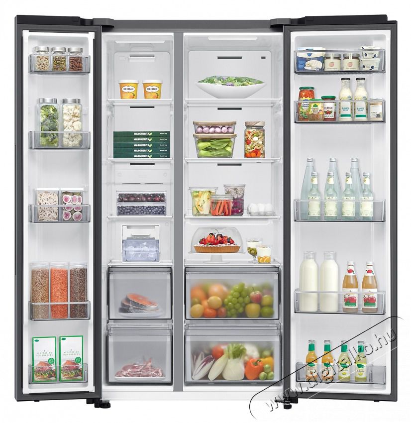 SAMSUNG RS70F65QETEO Side-by-Side hűtőszekr&eacute;ny AI Energia &uuml;zemm&oacute;ddal 659 L, matt met&aacute;l Konyhai term&eacute;kek - Hűtő, fagyaszt&oacute; (szabadon&aacute;ll&oacute;) - Amerikai t&iacute;pus&uacute; Side By Side hűtő - 505310