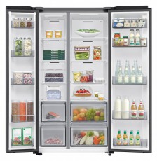 SAMSUNG RS70F65QETEO Side-by-Side hűtőszekr&eacute;ny AI Energia &uuml;zemm&oacute;ddal 659 L, matt met&aacute;l Konyhai term&eacute;kek - Hűtő, fagyaszt&oacute; (szabadon&aacute;ll&oacute;) - Amerikai t&iacute;pus&uacute; Side By Side hűtő - 505310