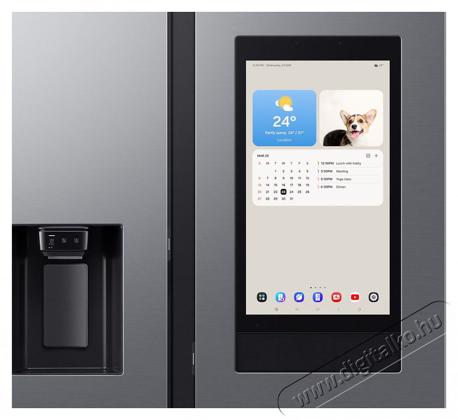 SAMSUNG RS90F66BETEO Side-by-Side hűtőszekr&eacute;ny Family Hubbal 614 L, matt met&aacute;l Konyhai term&eacute;kek - Hűtő, fagyaszt&oacute; (szabadon&aacute;ll&oacute;) - Amerikai t&iacute;pus&uacute; Side By Side hűtő - 505311
