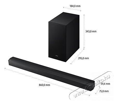 SAMSUNG HW-B650F/EN HANGPROJEKTOR Audio-Video / Hifi / Multim&eacute;dia - Hangprojektor / soundbar - M&eacute;lyl&aacute;d&aacute;val - 505504