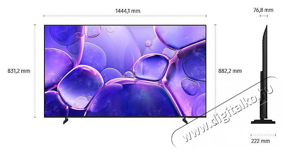SAMSUNG UE65U8072FUXXH 165cm-es Crystal UHD 4K Smart TV Telev&iacute;zi&oacute;k - LED telev&iacute;zi&oacute; - UHD 4K felbont&aacute;s&uacute; - 506164