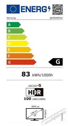 SAMSUNG QE55S85FAUXXH UHD OLED SMART TV Telev&iacute;zi&oacute;k - OLED telev&iacute;zi&oacute; - UHD 4K felbont&aacute;s&uacute; - 506852