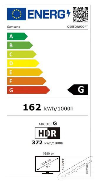 SAMSUNG 85  QE85QN900F Telev&iacute;zi&oacute;k - LED telev&iacute;zi&oacute; - UHD 4K felbont&aacute;s&uacute; - 506027